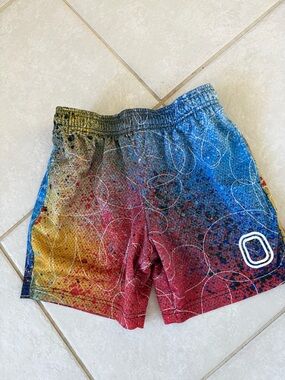 Overtime Boys Athletic Mesh lined Kids Vandal Spraypaint Athletic Short Y - XL